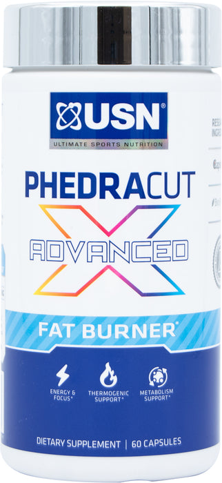 USN PhedraCut Advanced X Fat Burner Super Thermogenic, 60 Capsules