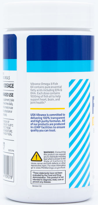 USN Vibrance Omega-3 Fish Oil 1000mg (180 EPA / 120 DHA), 90 Caps