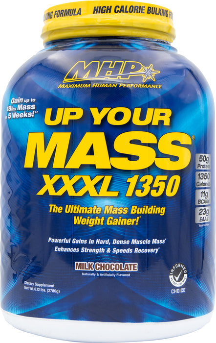 MHP UP YOUR MASS XXXL 1350, High Calorie Mass Gainer, Chocolate