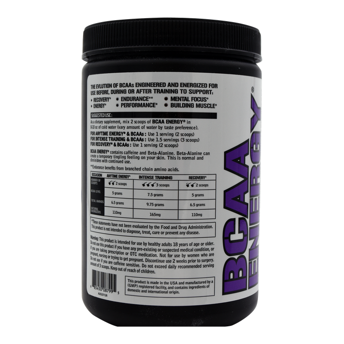 EVL BCAA Energy 30srv CHOOSE FLAVOR | Most Powerful Amino Acid Pre-Workout Powder for Energy, Recovery & Focus