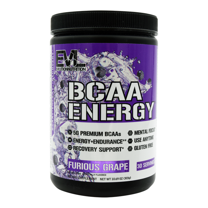 EVL BCAA Energy 30srv CHOOSE FLAVOR | Most Powerful Amino Acid Pre-Workout Powder for Energy, Recovery & Focus