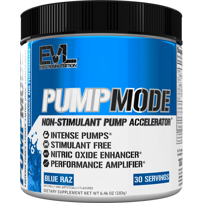 EVL PumpMode Choose Flavor 30srv - Nitric Oxide Pump Accelerator Drink Mix to Boost Performance