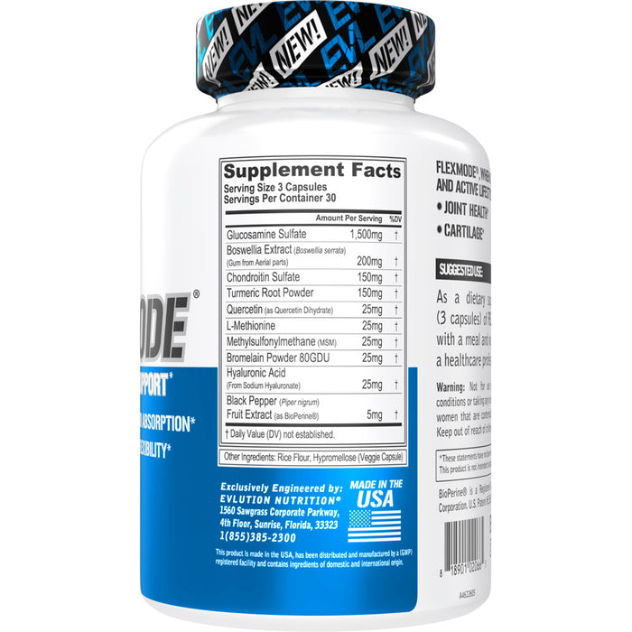 EVL FlexMode Comprehensive Joint & Cartilage Support Supplement, 90 Veggie Caps