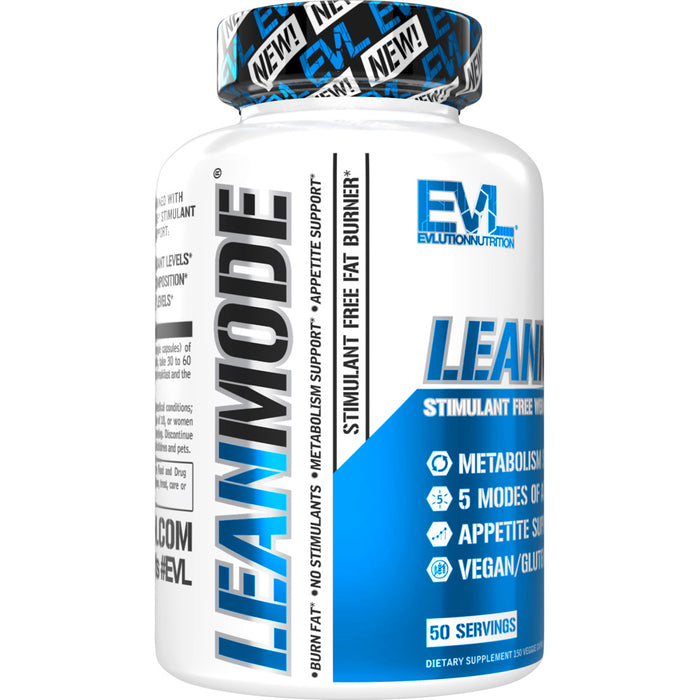 EVL LeanMode 150ct Vegan Fat Burner Stim-Free Weight Loss, Appetite Suppressant