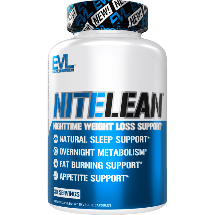 EVL NiteLean 30ct: Night Time Fat Burner Appetite Suppressant for Weight Loss