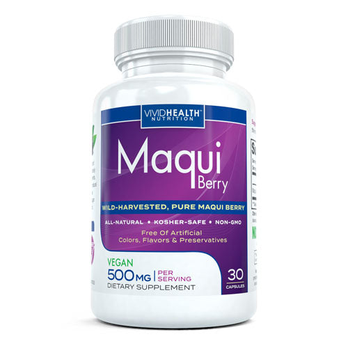 Pure, Natural Maqui Berry: Antioxidant Rich Superfood Supplement for Immune Support, Skin & Eye Health 30 Caps