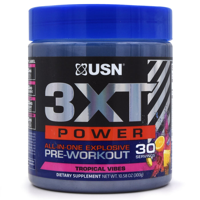 USN 3XT Power Pre-workout Powder, Nitric Oxide Supplement With L-Citrulline & Nitrosigine, Muscle Growth, Pumps, Vascularity, & Energy Drink Mix, 30srvs